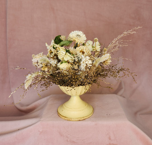 White & Buttercream Dried Floral Compote –  Morningside Blooms Llc, Kansas City MO